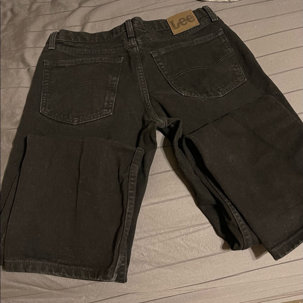 Mens LEE regular fit black jeans